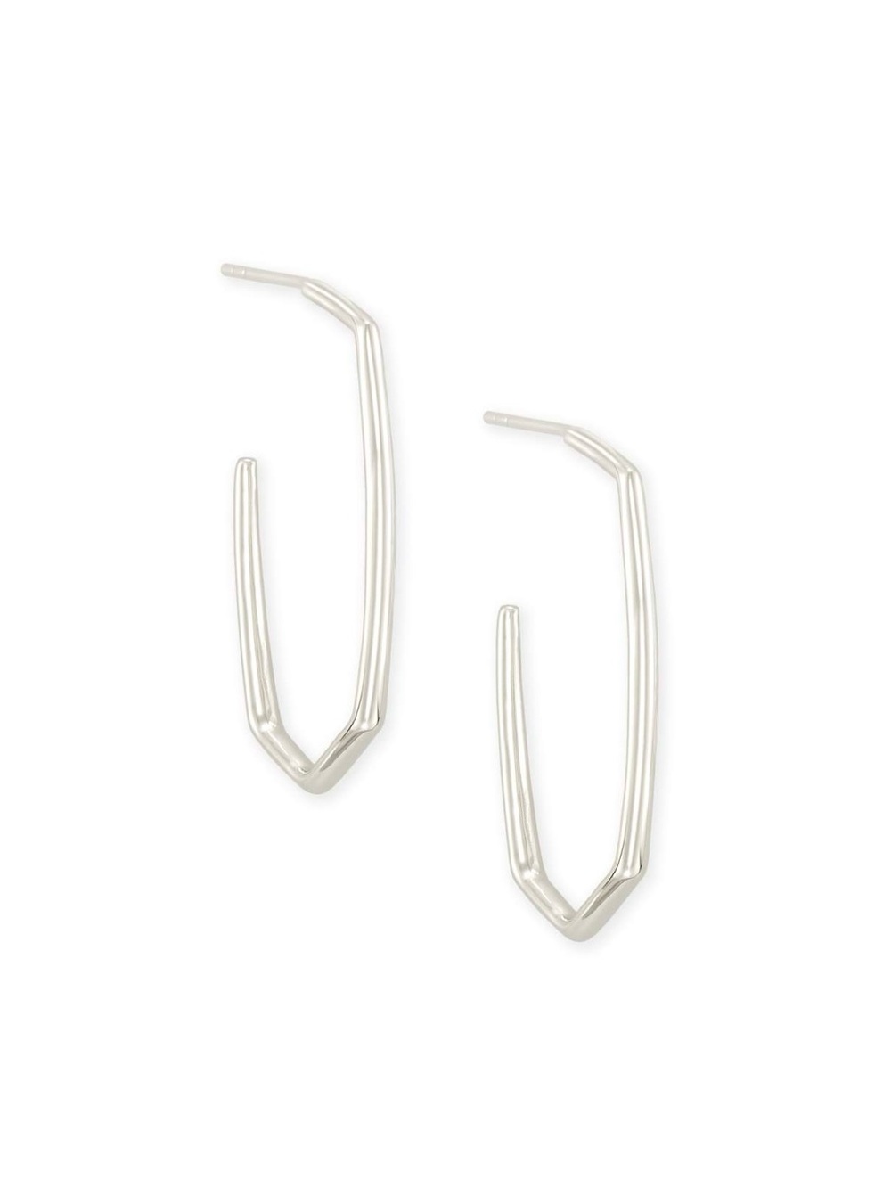 NWT! Kendra Scott Ellen Hoop Earrings - Sterling Silver